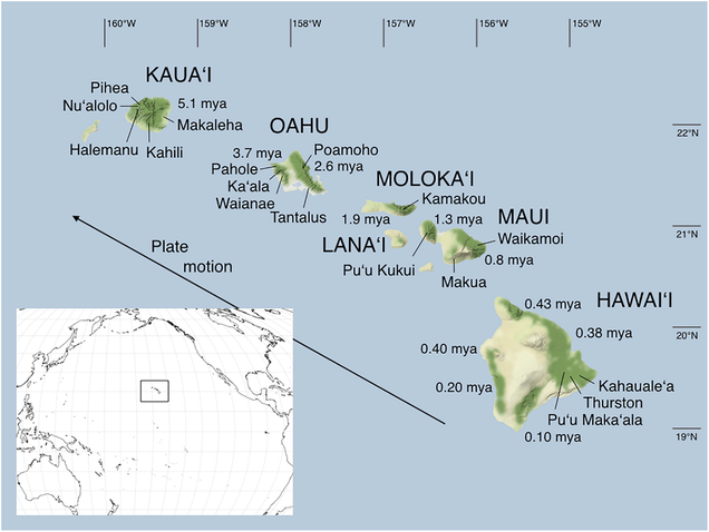 A map showing the spider collecting sites for specimens used in the new study.